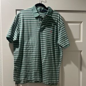 Polo Ralph Lauren sage green and white stripe polo shirt, XL